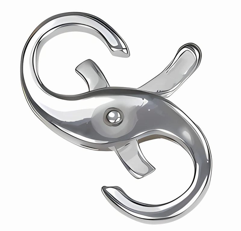 uGems Double Opening Sterling Silver Infinity Figure Eight Lobster Clasp 15mm x 10mm, 925 Silver, Medium Size for Bracelets & Necklaces, Double Interchangeable Clasp with Secure Closure, SKU: j-4119 - Image 2